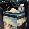 thumbnail image 6 of Surfing in Summer Foldable Car Garbage Can with Lid, Leak-proof, Hanging Storage Bag - Trash Can for Car, Mini Trash Can, 6 of 6