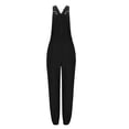 thumbnail image 6 of Women's Winter Warm Fleece Overalls, Fuzzy Soft Jumpsuits Adjustable Strap Loose Sleeveless Fluffy Pants with Pockets, 6 of 7