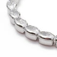 thumbnail image 3 of 3 pc Cubic Zirconia Oval Tennis Bracelet for Men Women Gift Slider Bracelets with Brass Findings Lead Free & Cadmium Free Real Platinum Plated Inner Diameter: 1-1/8~3-1/8 inch(3~8cm), 3 of 4