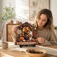 thumbnail image 4 of Home Decor with Halloween Figurines, Wooden Desk Decor for Living Room, Vintage Halloween Ornaments, Nightmare Before Christmas Decor, 4 of 6