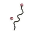 thumbnail image 4 of Black Spiral Industrial Barbell with Ferido Balls 14ga 38mm, 4 of 13