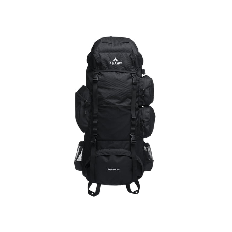 Teton Explorer 65L Hiking Backpack- Black