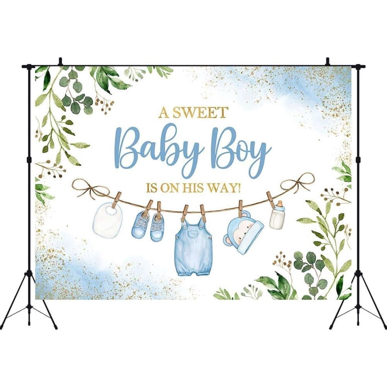 ABLIN 10x7ft Greenery Backdrop – Gold & Green Eucalyptus Leaves Photo Background For Parties & Baby Showers