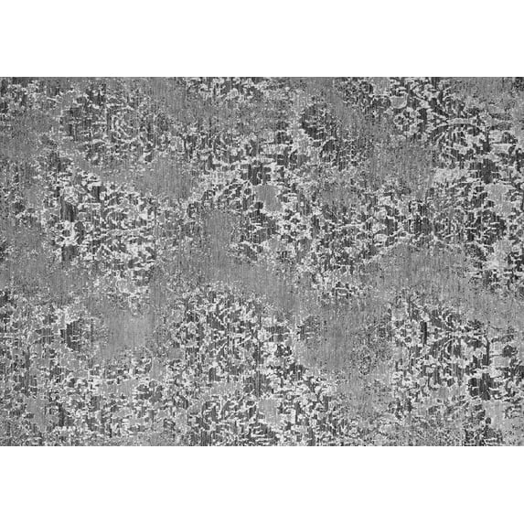 Ahgly Company Indoor Rectangle Abstract Gray Modern Area Rugs, 6' x 9'