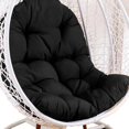 thumbnail image 1 of Cojín XKUN para silla colgante impermeable para exteriores con forma de huevo, color negro, 1 of 7
