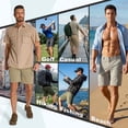 thumbnail image 2 of FEN AI Cargo Hiking Shorts for men Quick Dry Lightweight Waterproof for Golf Fishing Casual with 6 Pockets Khaki, 2 of 9
