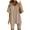 Beige, variant on Women's 2 Piece Workout Outfit V Neck T-Shirt & Biker Shorts Set Summer Sports Boxy Tee Shirts Trendy Clothes Tracksuit