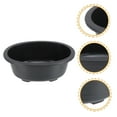 thumbnail image 3 of QIFULL 2Pcs Oval Black Plastic Flower Pot Large Bonsai Planter with Breathable Drainage for Indoor Outdoor, 3 of 8