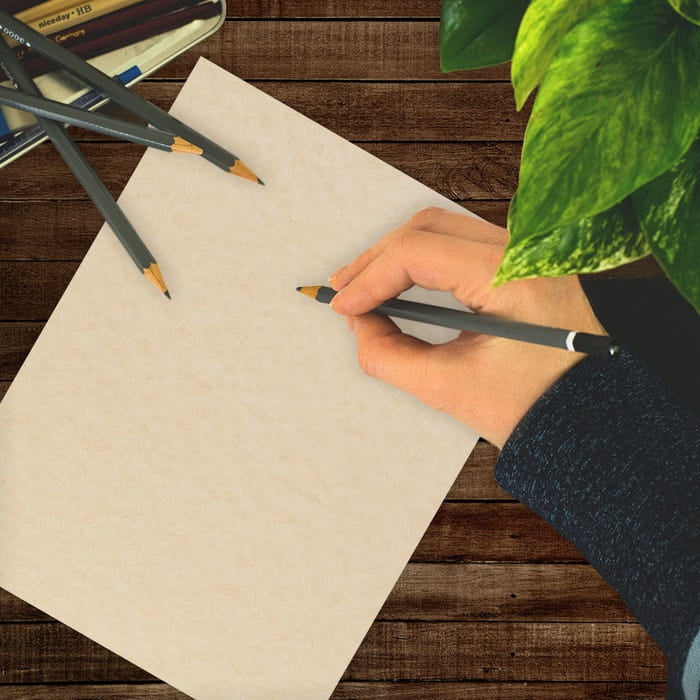 JAM Paper Parchment, 8 1/2 x 11, Natural Parchment, 24lb, 2 packs of 100