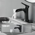 thumbnail image 4 of Yundoom Matte Black Bathroom Faucet,Bathroom Sink Faucet,Waterfall Bathroom Faucet, 4 of 7