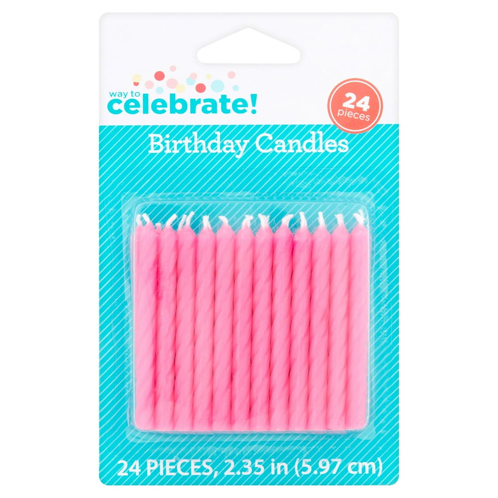 Pink Birthday Candles