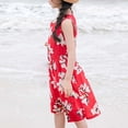 thumbnail image 4 of Taqqpue Girls Dresses Kids Little Girls Casual Summer Tropical Plant Graphic Print Beach Dress Sleeveless Dress Floral Dress Pleated Flowy Daily Holiday Sundress Princess Dress 150, 4 of 4