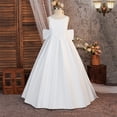 thumbnail image 4 of FYDUU Flower Girl Dress Girls Formal Wedding Pageant Gown with Back Bowknot Sleeveless Dresses A-Line Birthday Party Dress 11 Years, 4 of 9