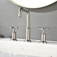 thumbnail image 3 of Two Cross Handle Widespread Faucet, 3-hole Bathroom Sink Faucet, 3 of 5