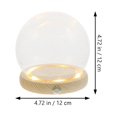 thumbnail image 4 of OULII Glass Dome Display Case for Packing with Wooden Base Transparent Glass Cover Perfect for Floral Decor 10.5 inches, 4 of 4