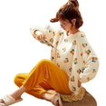 thumbnail image 5 of Pyjamas d'Automne et d'Hiver pour Femmes en Polaire Corail à Manches Longues Style Flanelle Douce Winnie le Poole Ensemble de Maison, 5 of 5