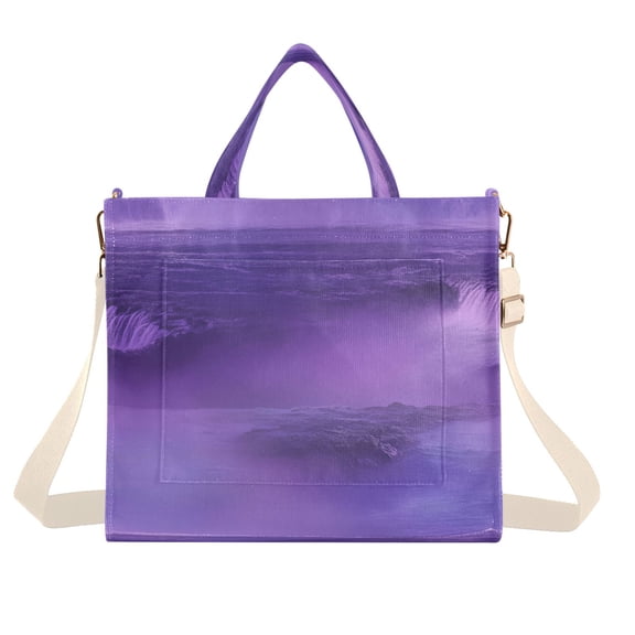 Corduroy Tote Bag for Women Shoulder Handbags Fashion Ladies Purses Satchel Messenger Bags Purple Mist S