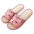 thumbnail image 1 of Chaussons pour Femmes Non Intérieur Chaussons pour Femmes Chaussons Maison Confortables à Bout Ouvert Respirants Chaussettes Chaussons Spa pour Femmes Chaussures en Lin pour la Maison, 1 of 5