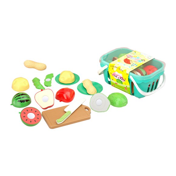 B Panier de Simulation de Cuisine Jouet de Découpe de Fruits et Légumes 11 Pcs Éducatif Taille Variable
