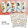 thumbnail image 1 of mtvxesu Nail Set Nail Sticker Set Little Daisy Maple Leaf Nail Sticker 2PC Sale, 1 of 3