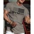 thumbnail image 2 of Gymish American Flag Workout Shirt for Men – Patriotic Gym T-Shirt, Funny Lifting Tee, Men’s Athletic Workout Apparel, Warm Grey, XX-Large, 2 of 6