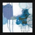 thumbnail image 2 of Kathy Ferguson 15x15 Black Modern Wood Framed Wall Art Titled - Abstract Layers IV Blue, 2 of 6