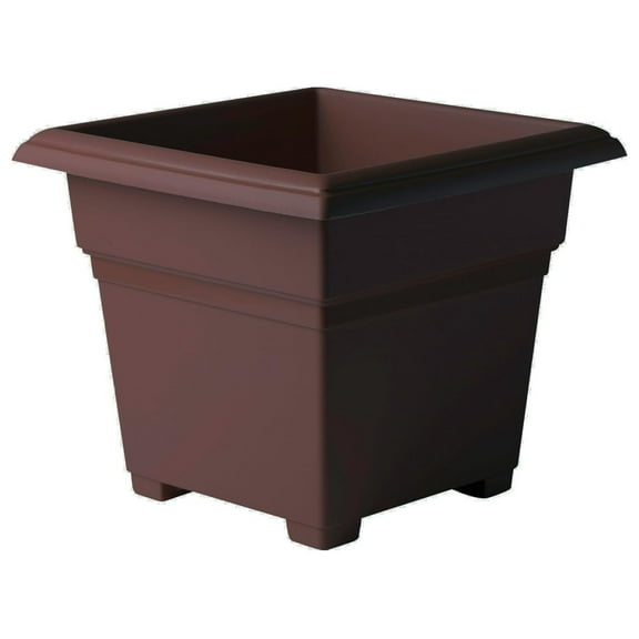 26183 Countryside Square Tub Planter, Brown 18-Inch