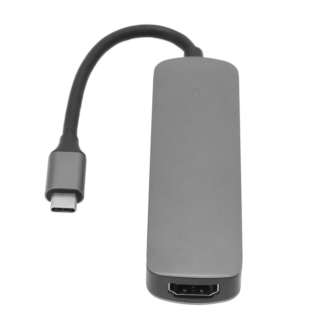 Adaptador convertidor de estación de acoplamiento USB con interfaz multimedia de alta definición tipo Hub 5 en 1