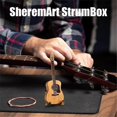 thumbnail image 4 of 3SET Sherum Strumbox,Sheremart Strumbox, Wooden Acoustic Guitar Pick Box with 3 PCS Guitar Pick,Guitar Pick Display Case, 4 of 5