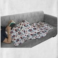 thumbnail image 6 of Gnome Soft Flannel Fleece Throw Blanket, Elves Holding Hearts Lovers Theme Valentines Day Birthday Romantic Print, Cozy Plush for Indoor and Outdoor Use, 50" x 60", Blue Vermilion, by Ambesonne, 6 of 6