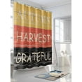 thumbnail image 3 of Fall Shower Curtain Autumn Harvest Grateful Shower Curtains for Bathroom Thanksgiving Decor, Waterproof Polyester Shower Curtain Set with Hooks, Standard Size 66" x 72" Wooden Yellow Orange Black, 3 of 6