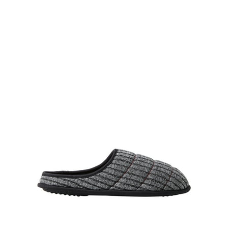 DF by Dearfoams Men's Quilted Rib Knit Clog (Best Mens House Slippers)