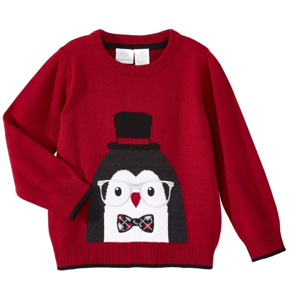 red infant sweater