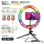 Bower 10 RGB Mobile Selfie Ring Light Studio Kit with Special Effects