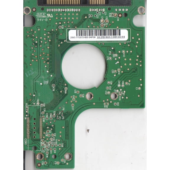 WD5000BEVT-22A0RT0, 2061-771672-001 04PD8, WD SATA 2.5 PCB