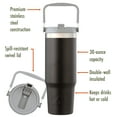 thumbnail image 6 of (3 pack) Ozark Trail 30 oz Insulated Tumbler with Swivel Handle, Stainless Steel, Black, 6 of 11