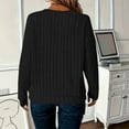 thumbnail image 4 of Women Plus Size Sweaters Cable Knit Long Sleeve V Neck Sweaters Tops Casual Soft Loose Fit Pullover Sweater, 4 of 4