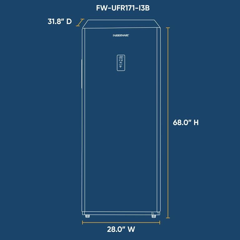 Farberware 17 cu. ft. Upright Convertible Freezer & Fridge, Garage