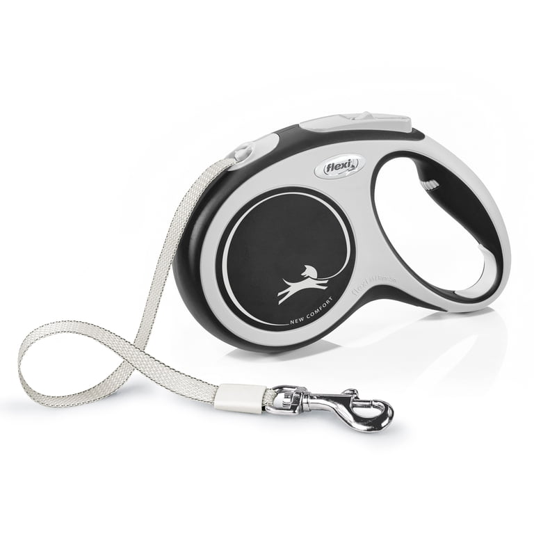 Flexi New Comfort Medium Retractable Dog Leash, 16 ft, Grey photo 1