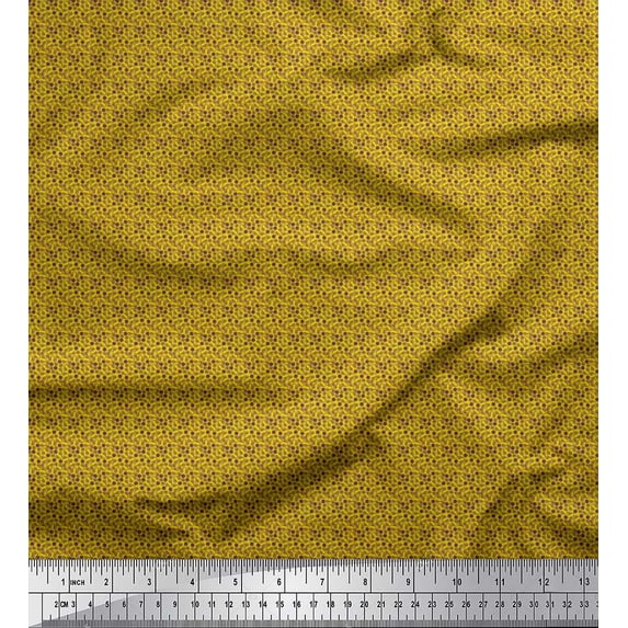 Soimoi Cotton Jersey Fabric Earbuds & Headphones Musical Instrument Print Sewing Fabric Yard 58 Inch Wide