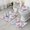 Pioneer Flower Floral-1, variant on Pioneer Flower Floral Print Pattern Bathroom Rugs Sets 3 Piece,Toilet Cover Set,Absorbent Non Slip Bathroom Mats Sets with U-Shaped Contour Rug Toilet Rug Set