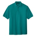 thumbnail image 5 of Yellow Rooster Male Silk Touch Polo Men Extended T-Shirts Teal Green S, 5 of 7