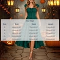 thumbnail image 3 of BRGZLK Womens Halloween Dress Gothic Sleeveless Smocked Ruffle Asymmetrical Hem Vintage Lace Up Tank Dresses Medieval Renaissance Festival Party Cosplay Costume Army Green L, 3 of 6