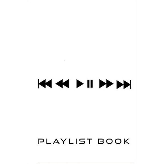 Radio Buttons Song Playlist Log: Playlist Book for DJs, Musicians, and Music Lovers (Black on White) (Paperback)