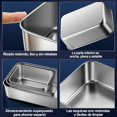 thumbnail image 3 of Contenedores para Alimentos, Caja de Almacenamiento de Alimentos de Acero Inoxidable, Organización y Almacenamiento de Cocina, 3 of 4