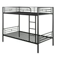 thumbnail image 5 of Harper & Bright Designs Twin Over Twin Metal Bunk Bed, Double Metal Bunk Bed Can be Divided into 2 Beds, Twin Bunk Bed Frame with Ladder Safety Rails for Dormitory Bedroom, Black, 5 of 10