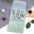 thumbnail image 3 of Juego de manicura profesional, Kit de función completa de acero inoxidable con bolsa plegable, Kits de cortador de manicura, tijeras, herramienta de maquillaje y belleza,16pcs, 3 of 7