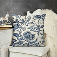 thumbnail image 2 of YINGXI  Chinoiserie Flowers Throw Pillow Cover,Cushion Case Outdoor Decoration for Sofa Couch Farmhouse 18x18in, 2 of 5