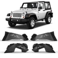 thumbnail image 2 of Hawkely Front+Rear Inner Fender Flares For 2007-2018 Jeep Wrangler JK JKU Bolt-on Style, 2 of 7