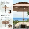 thumbnail image 6 of LAUSAINT HOME 10ft Patio Umbrella, 3-tier Outdoor Umbrellas for Patio Pool Deck Market, Beige, 6 of 11